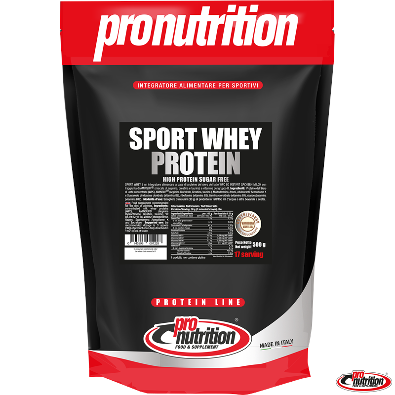 Sport Whey Protein 500g Gusto vaniglia