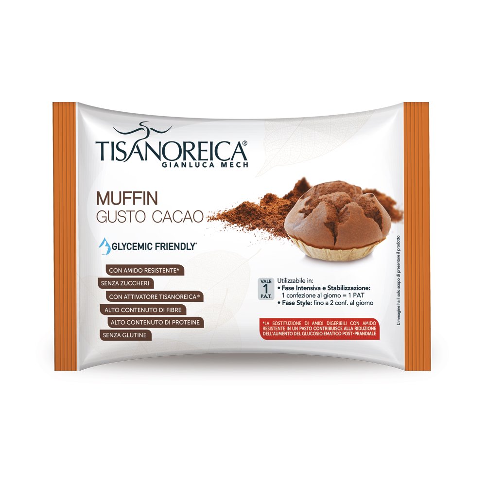 Tisanoreica Muffin al Gusto Cacao - Glycemic Friendly (3x40g)